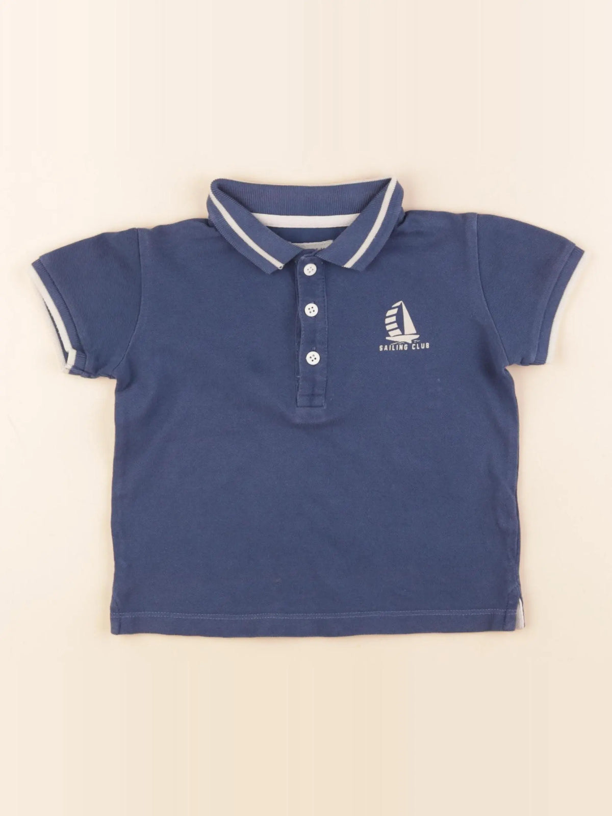 Cyrillus - polo bleu - 36 mois