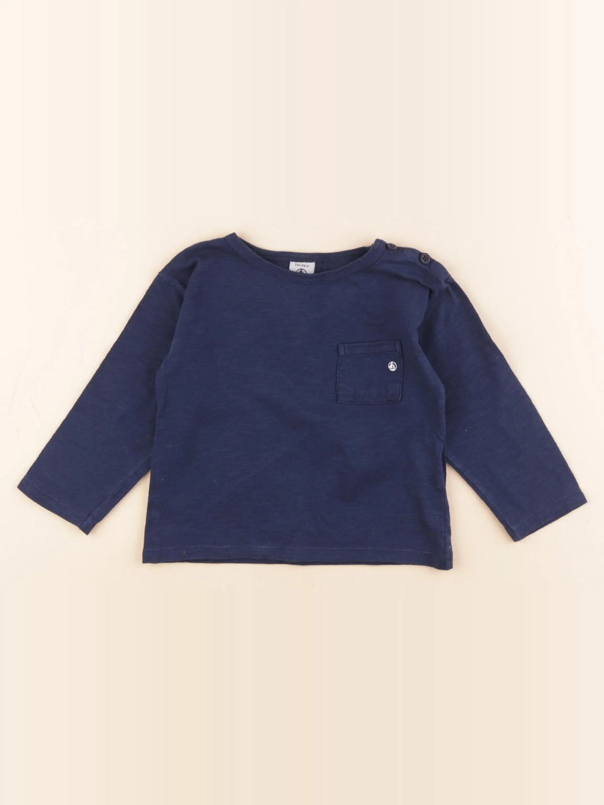 Petit Bateau - tee-shirt bleu - 24 mois
