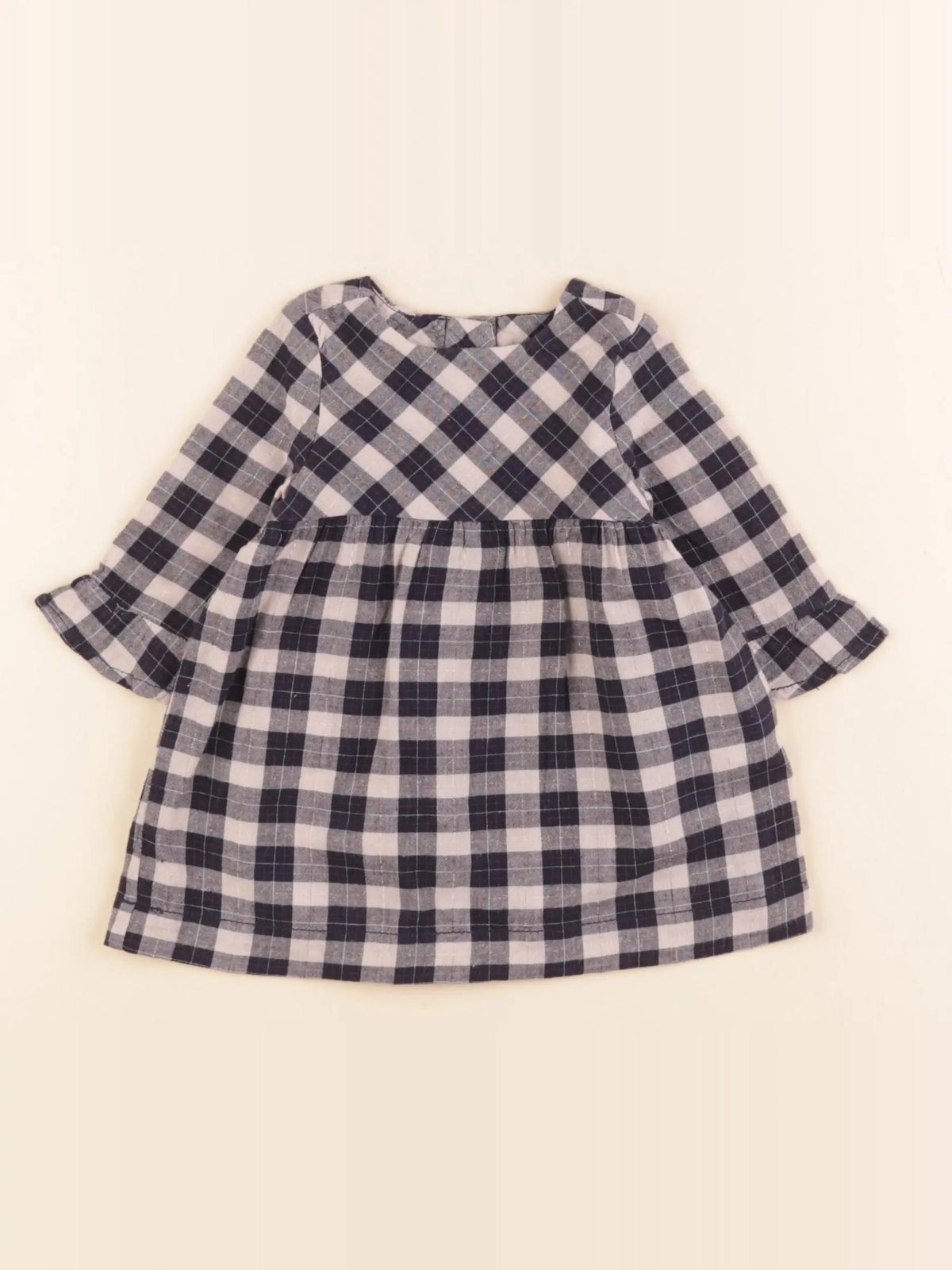 La Redoute - robe bleu, beige - 3 mois