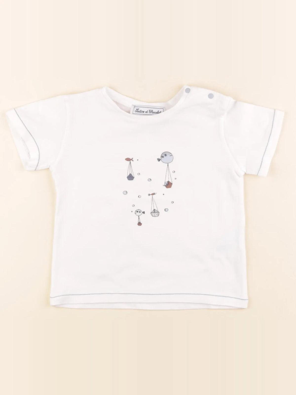 Tartine & Chocolat - tee-shirt blanc - 3 ans