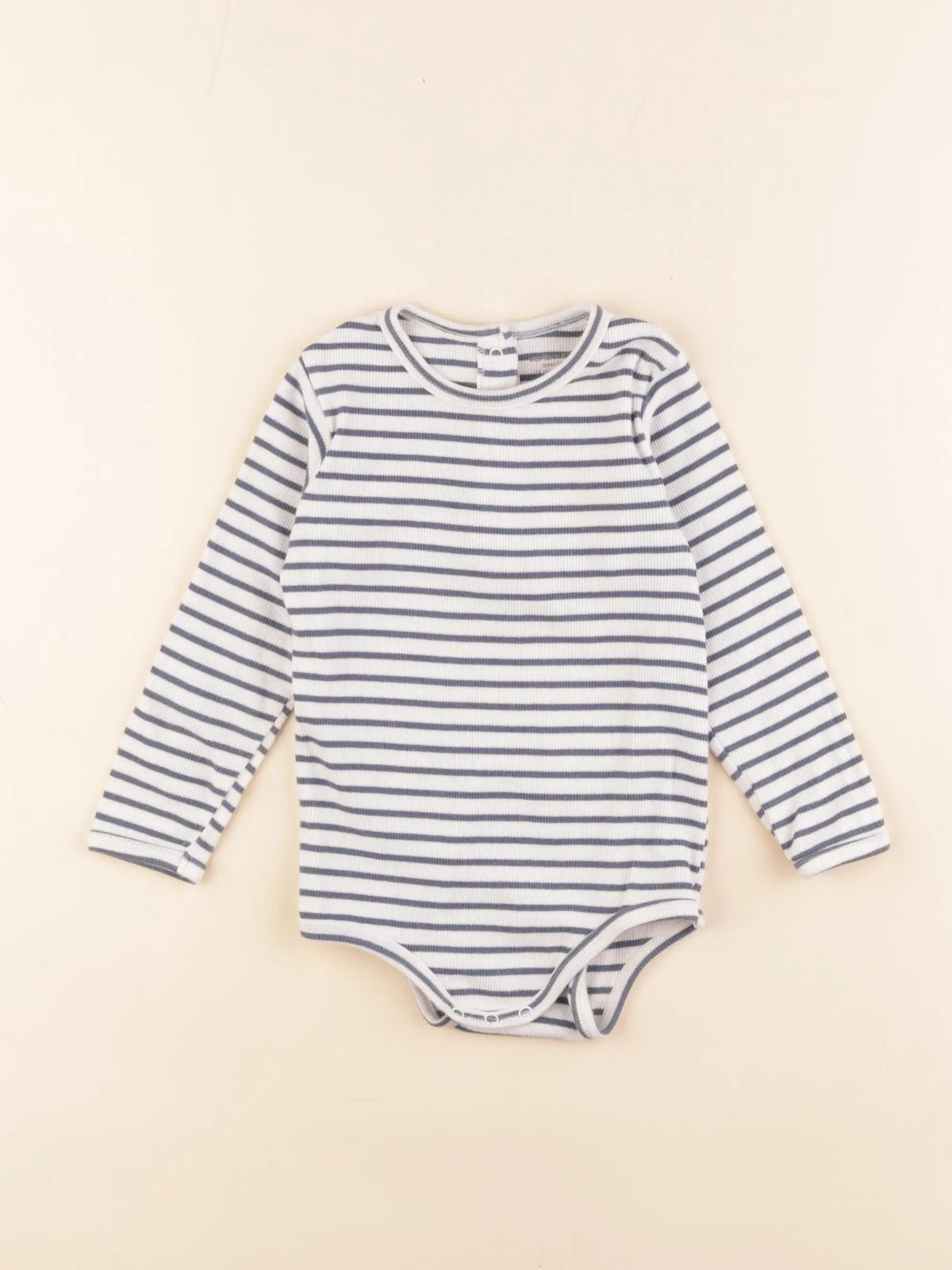 Vertbaudet - body bleu, blanc - 24 mois