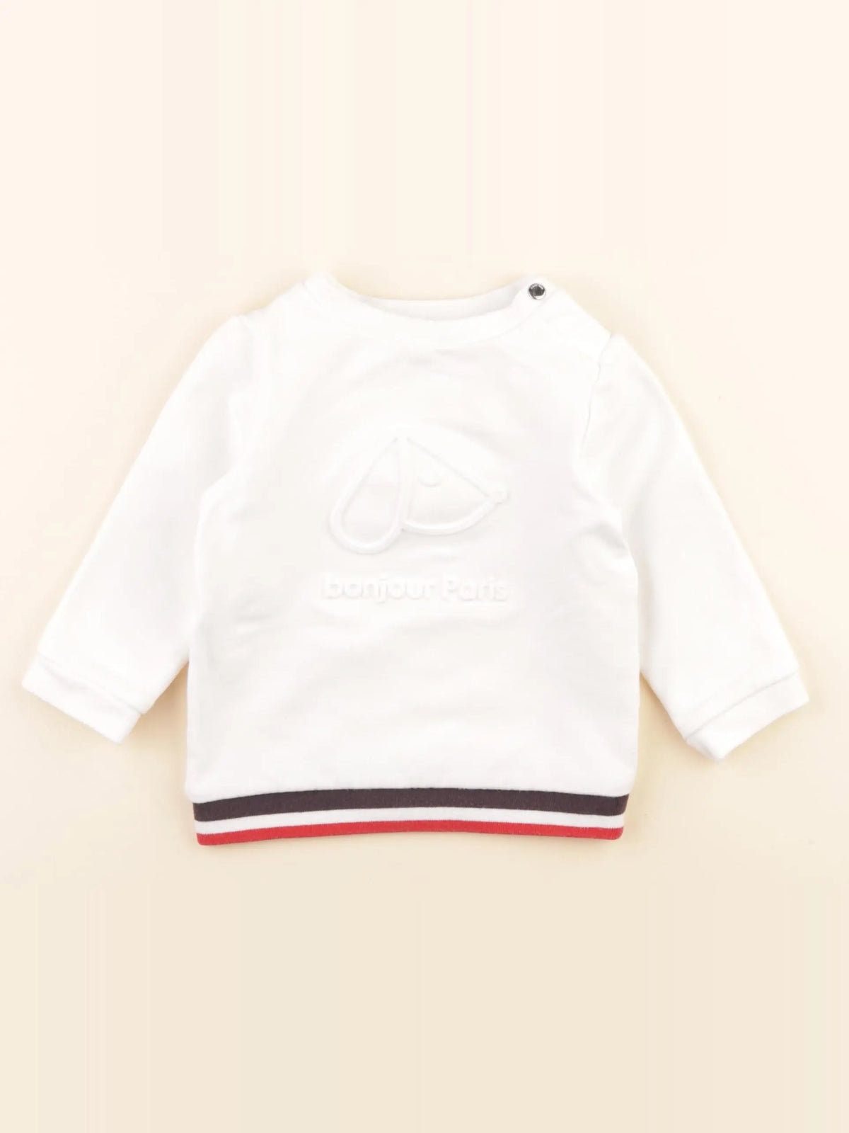 Jacadi - sweat blanc - 12 mois