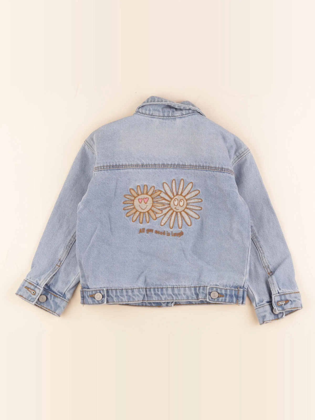 Vertbaudet - veste imprimé au dos bleu - 4 ans