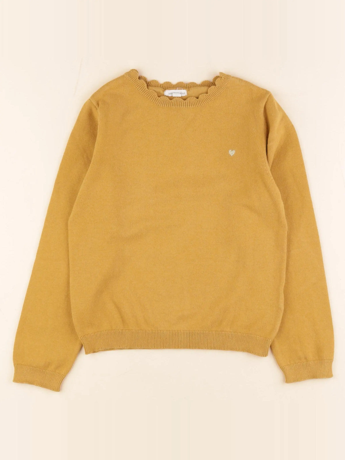 Vertbaudet - pull jaune - 8 ans