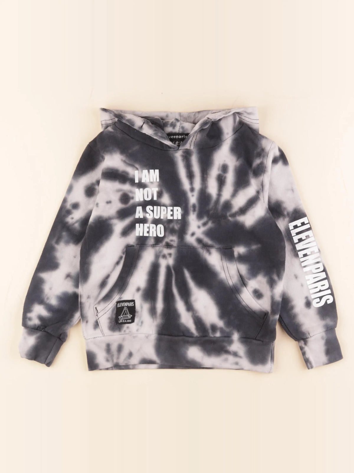 Little Eleven Paris - sweat gris, bleu - 4 ans