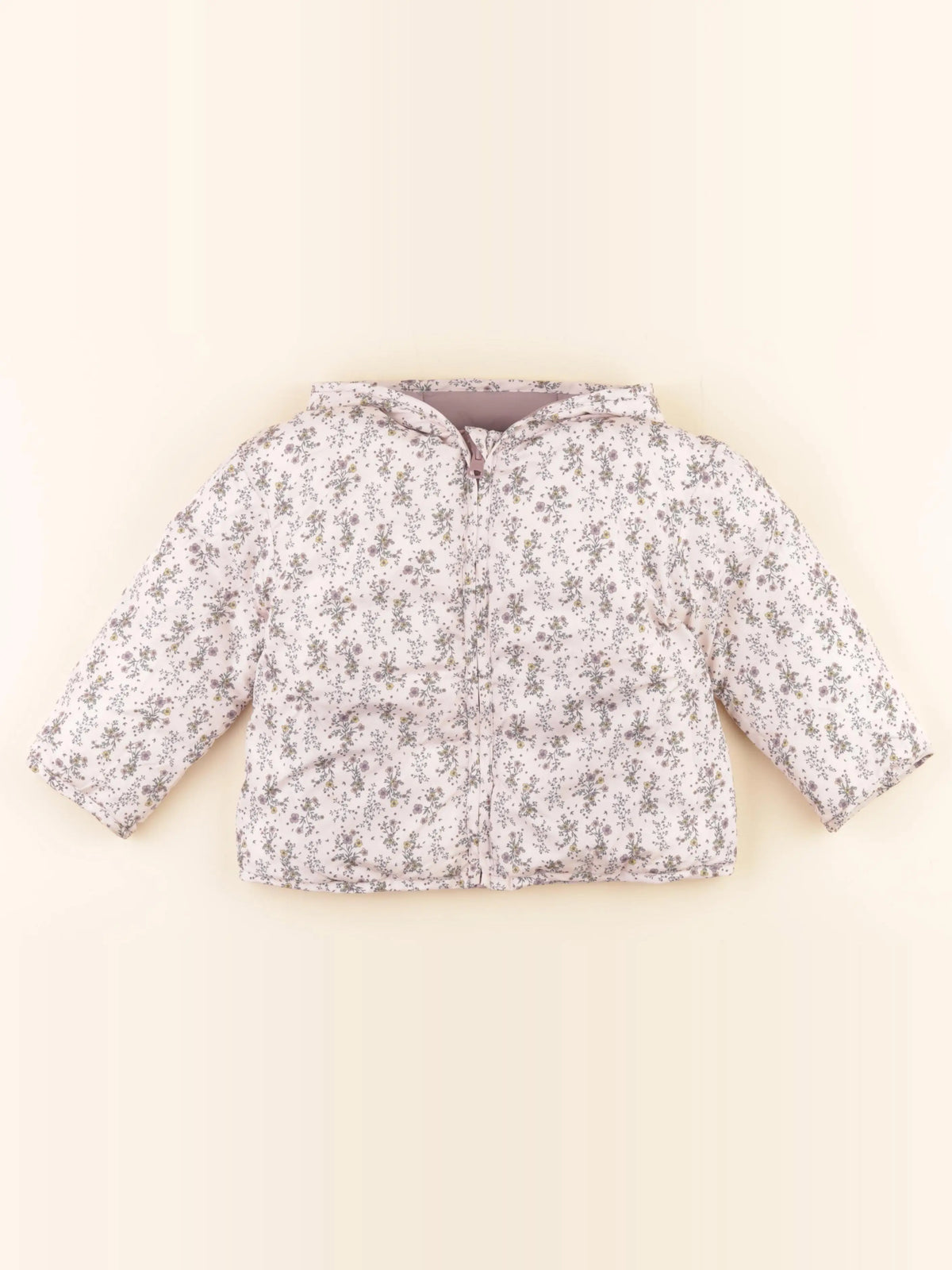 Vertbaudet - doudoune réversible violet - 3 ans