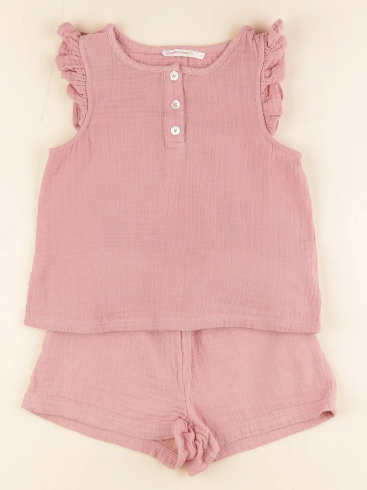 Monoprix - pyjama coton rose - 5 ans