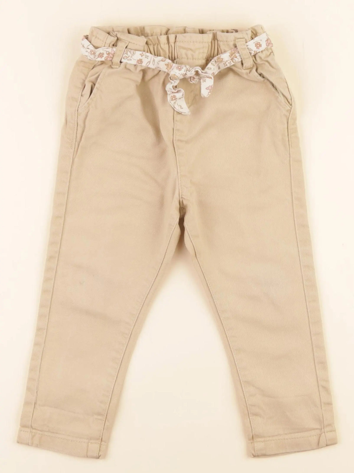 Vertbaudet - jean beige - 24 mois