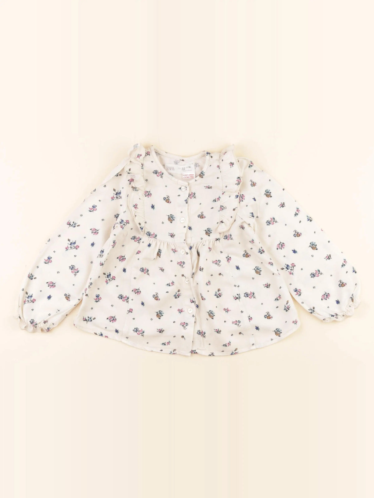 Zara - blouse beige - 2/3 ans