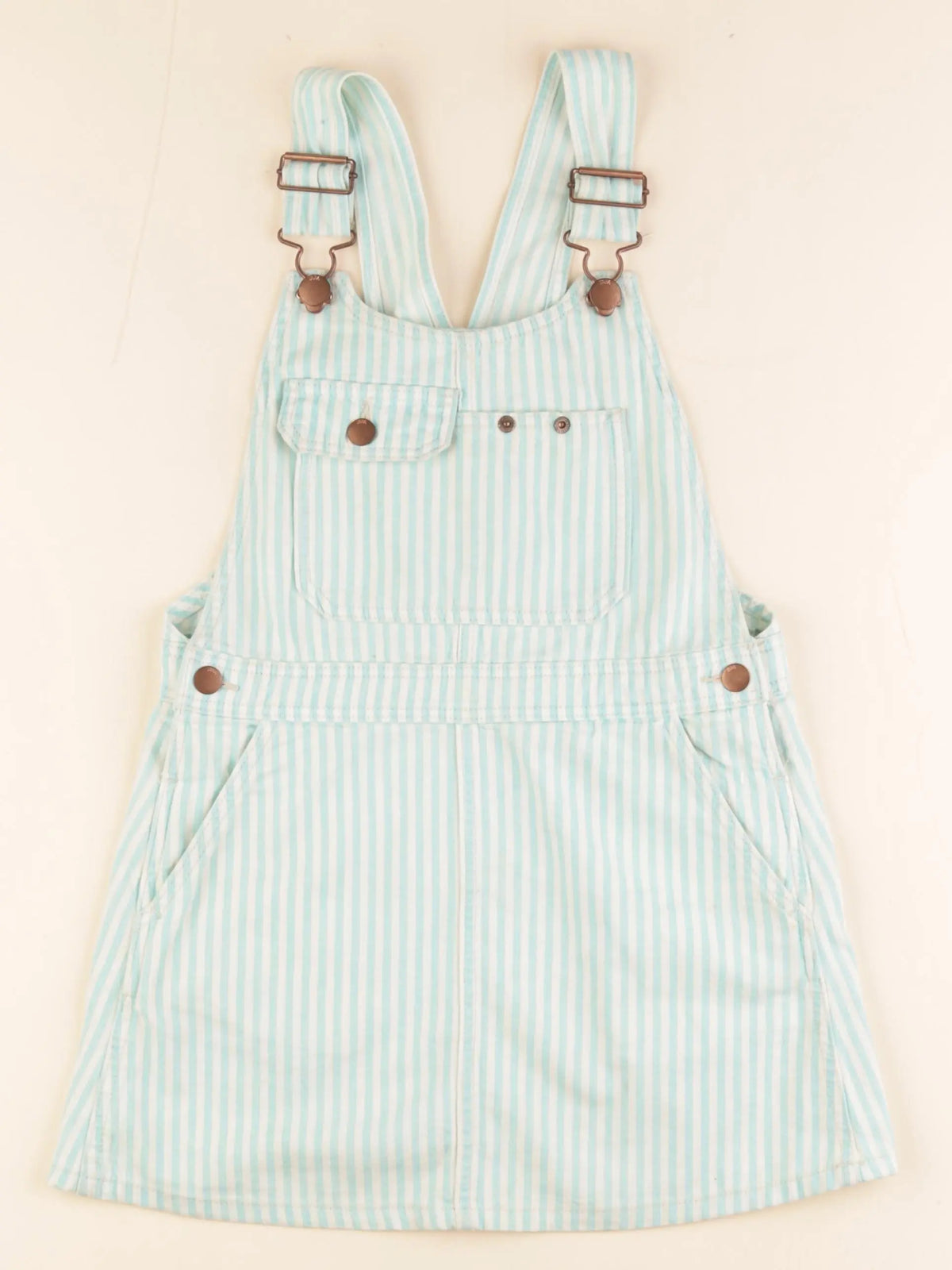Zara - robe bleu, beige - 7 ans