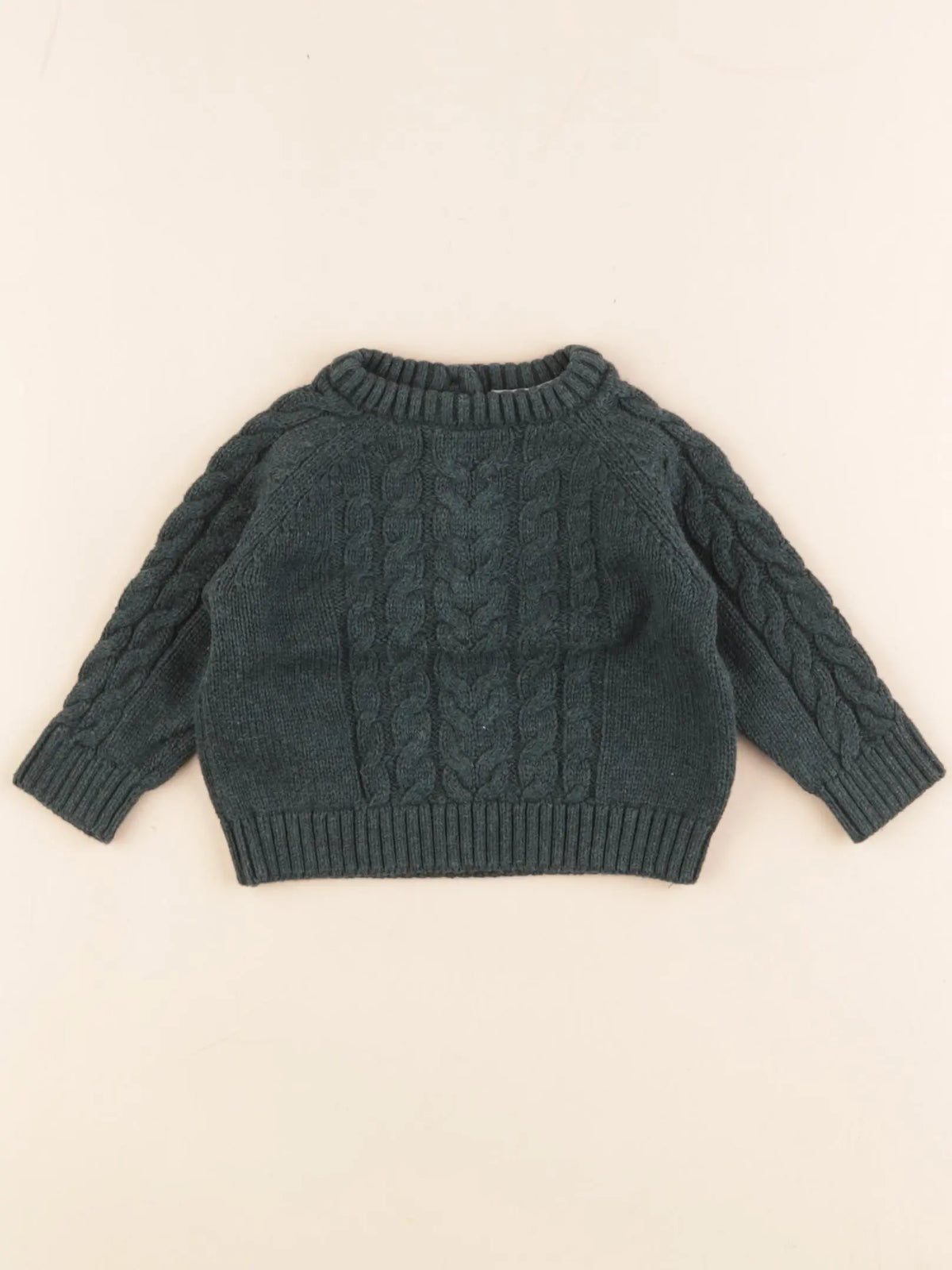 H&M - pull vert - 2/4 mois