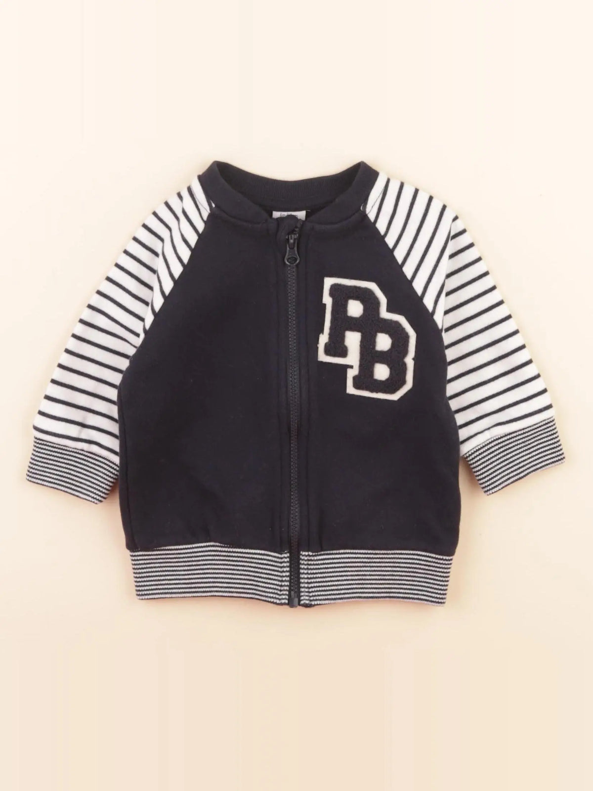 Sweat bleu, blanc