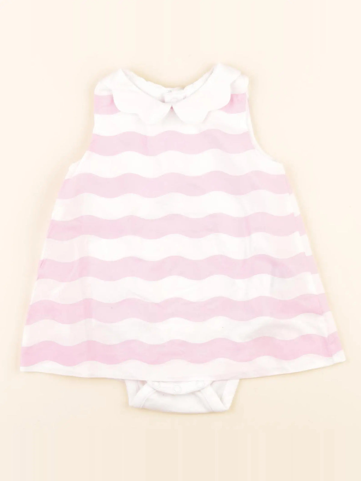 Jacadi - body robe blanc, rose - 6 mois