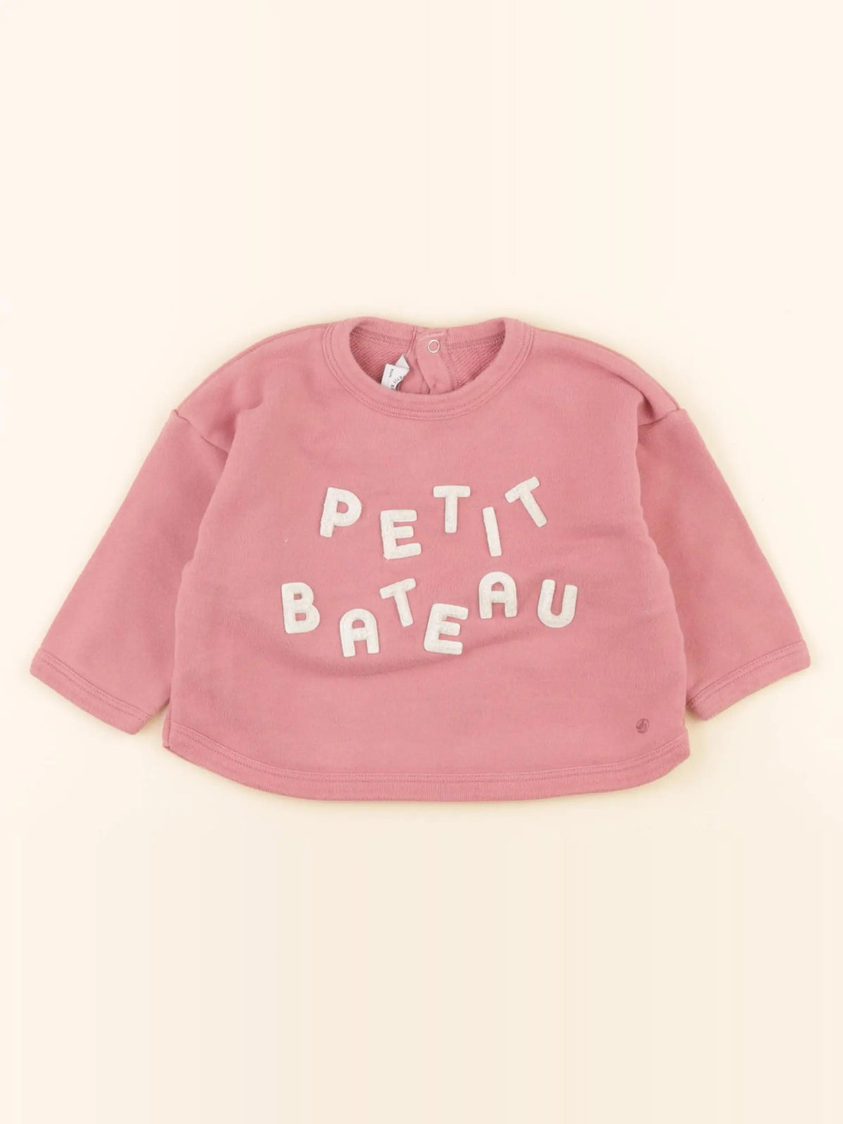 Petit Bateau - sweat rose - 12 mois