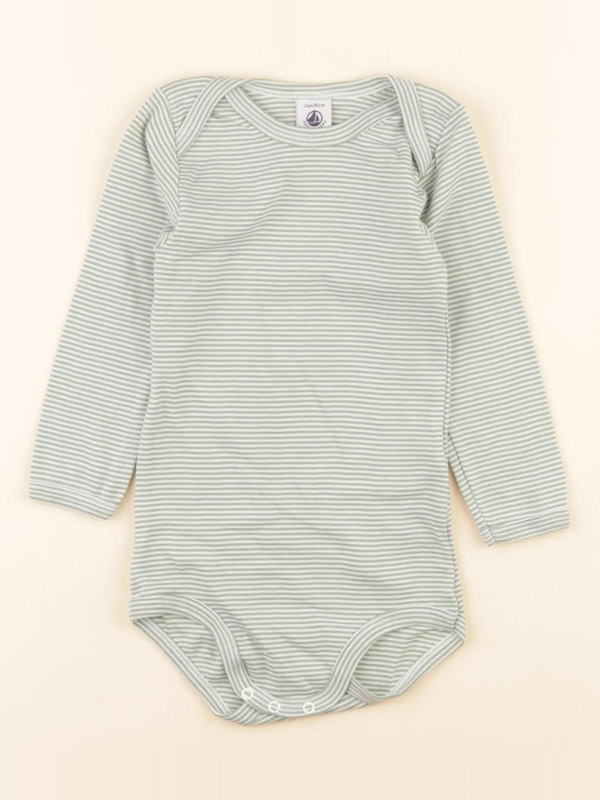 Petit Bateau - body vert - 24 mois