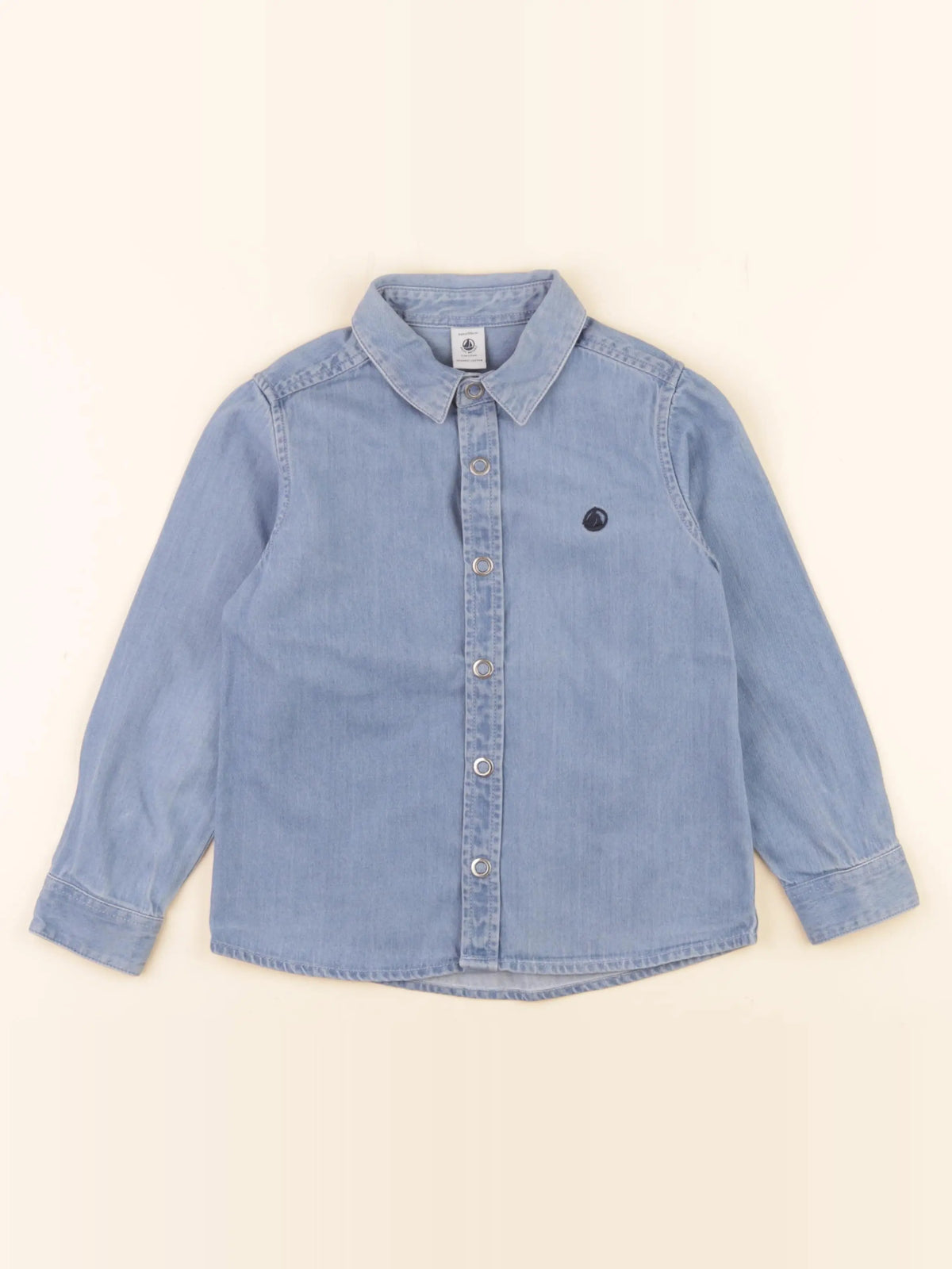 Petit Bateau - chemise bleu - 6 ans