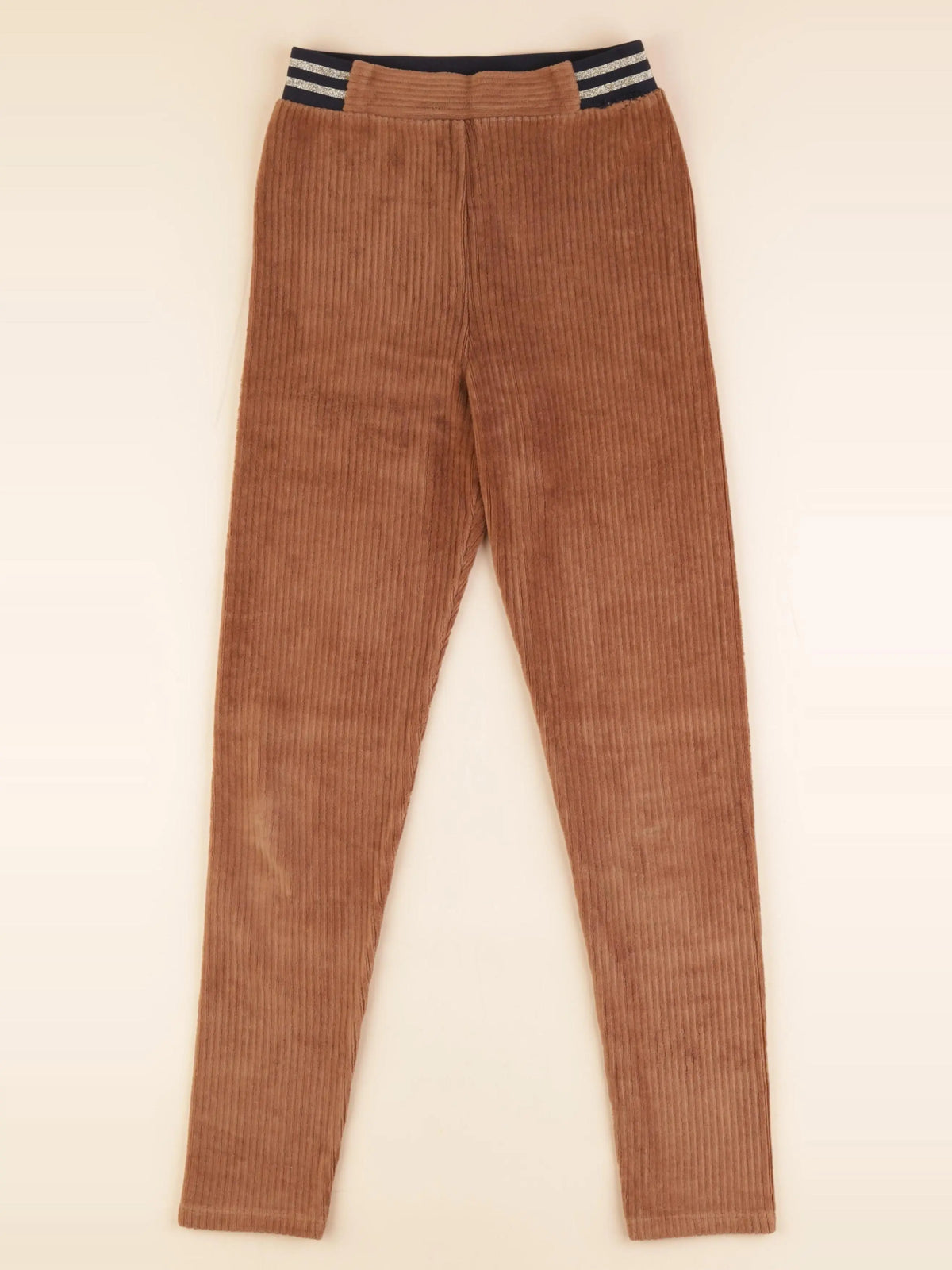 Vertbaudet - legging marron, or - 10 ans