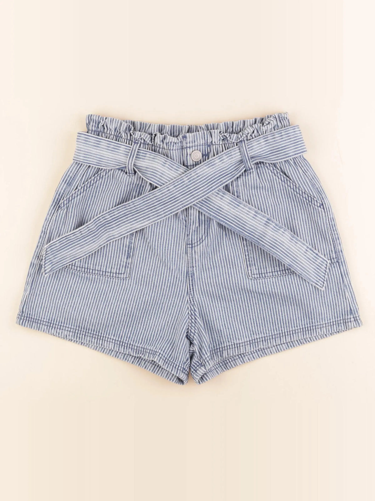 Vertbaudet - short blanc, bleu - 12 ans