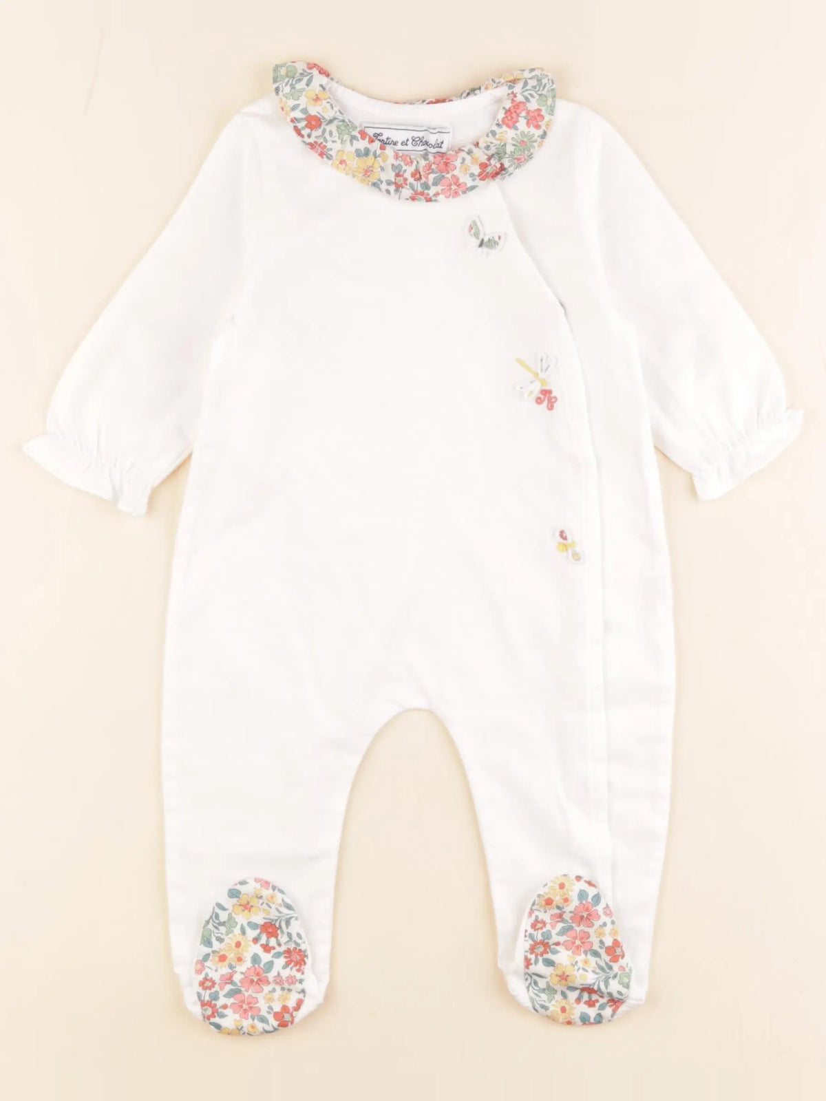 Tartine & Chocolat - pyjama coton beige - 6 mois
