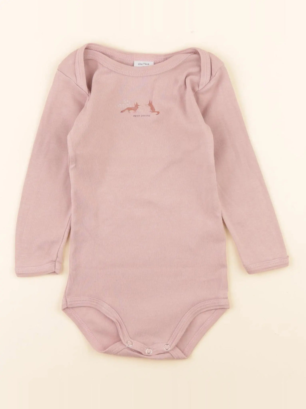 Petit Bateau - body rose - 12 mois