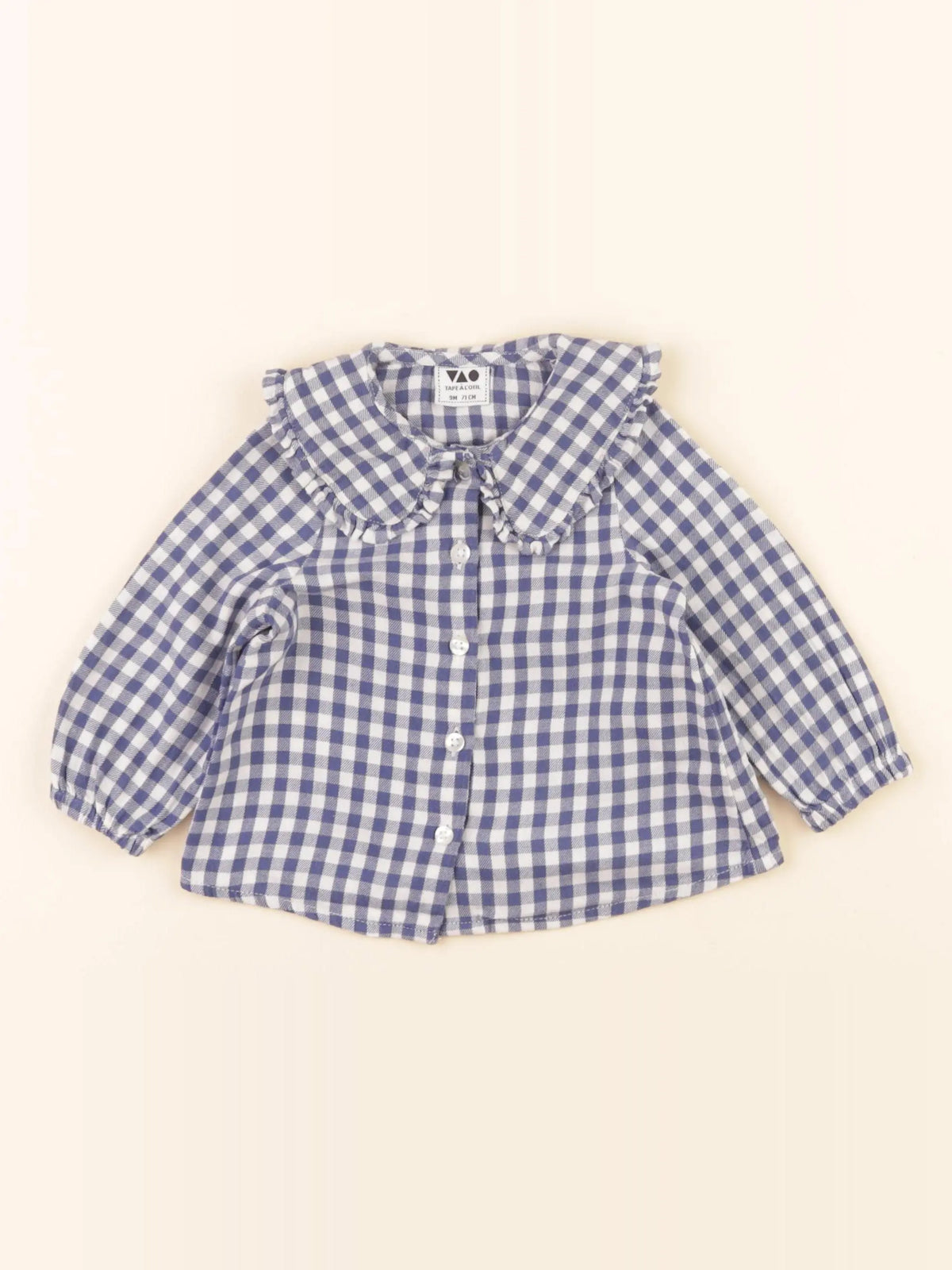 Tape à l'oeil - blouse blanc, bleu - 9 mois