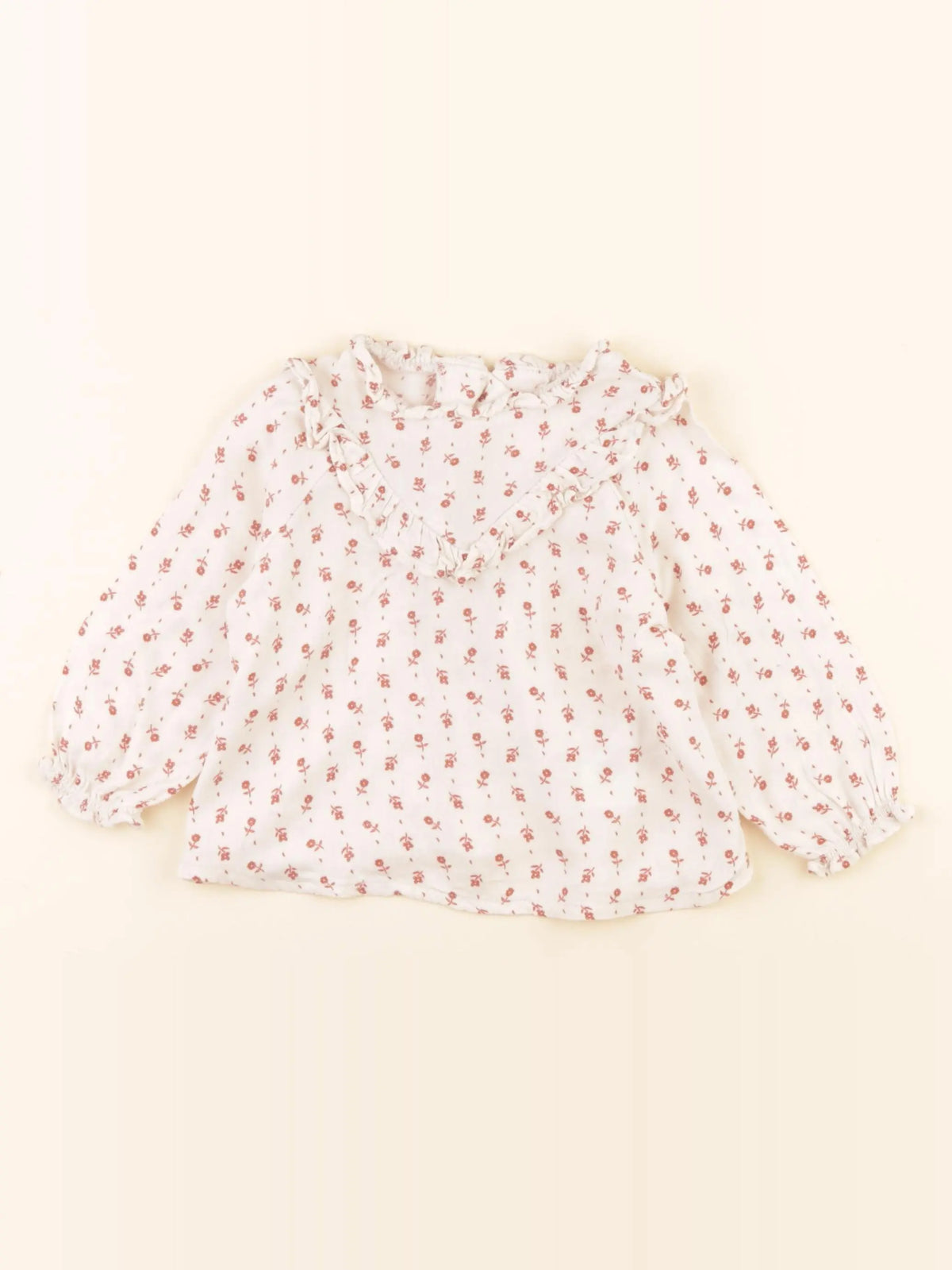 Vertbaudet - blouse beige - 12 mois
