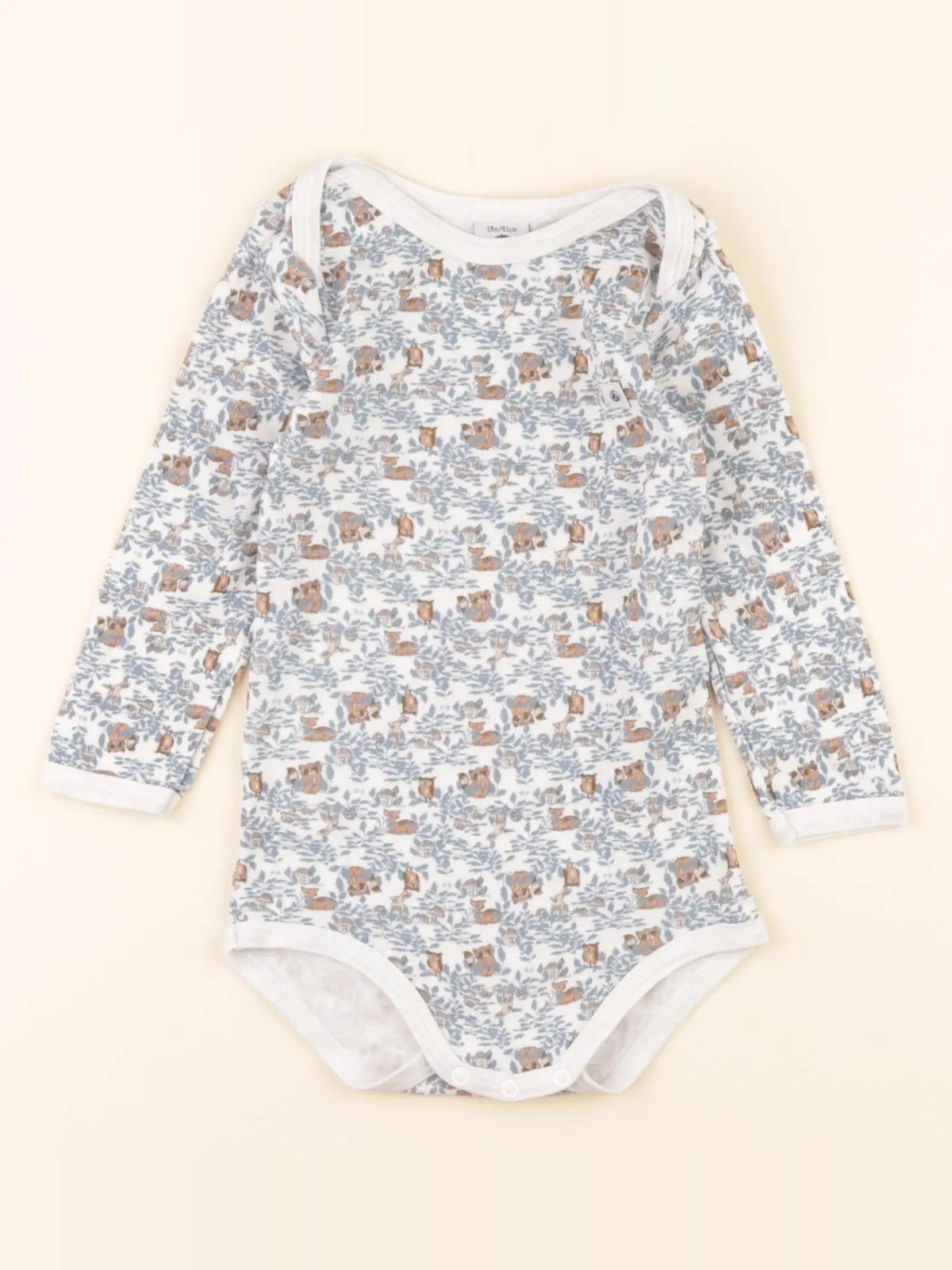 Petit Bateau - body bleu - 18 mois