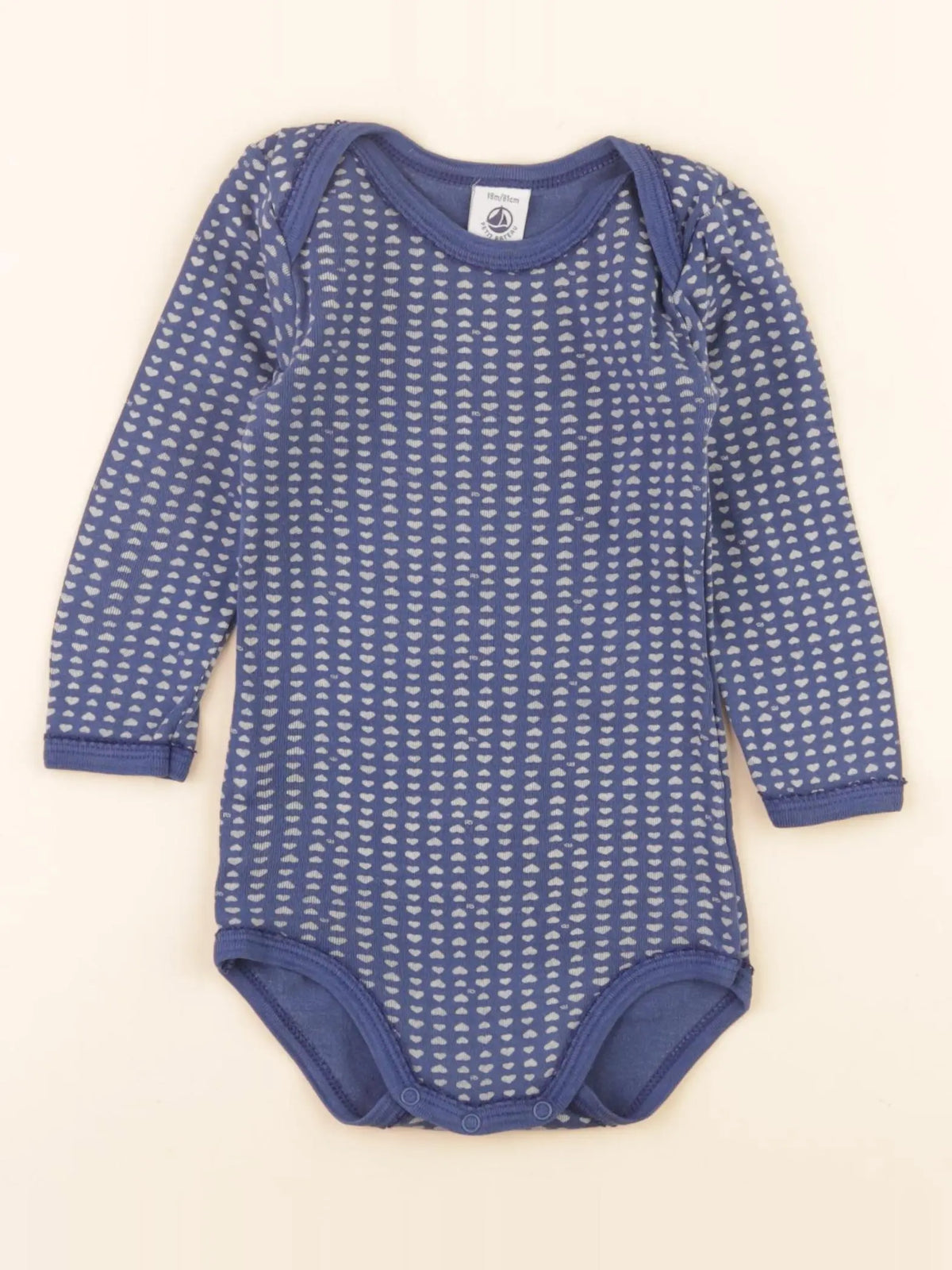 Petit Bateau - body bleu - 18 mois