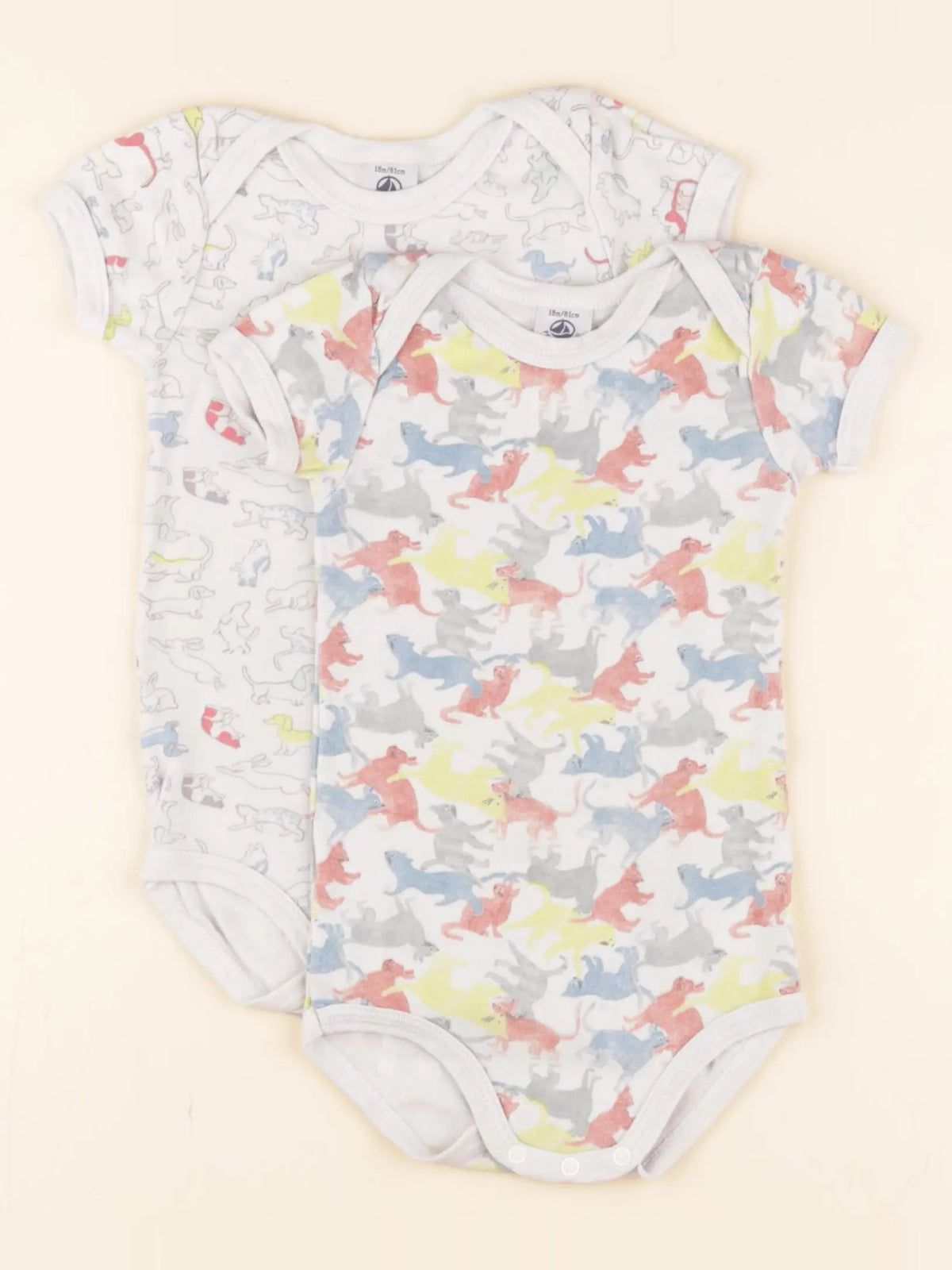 Lot de 2 bodies en coton multicolore