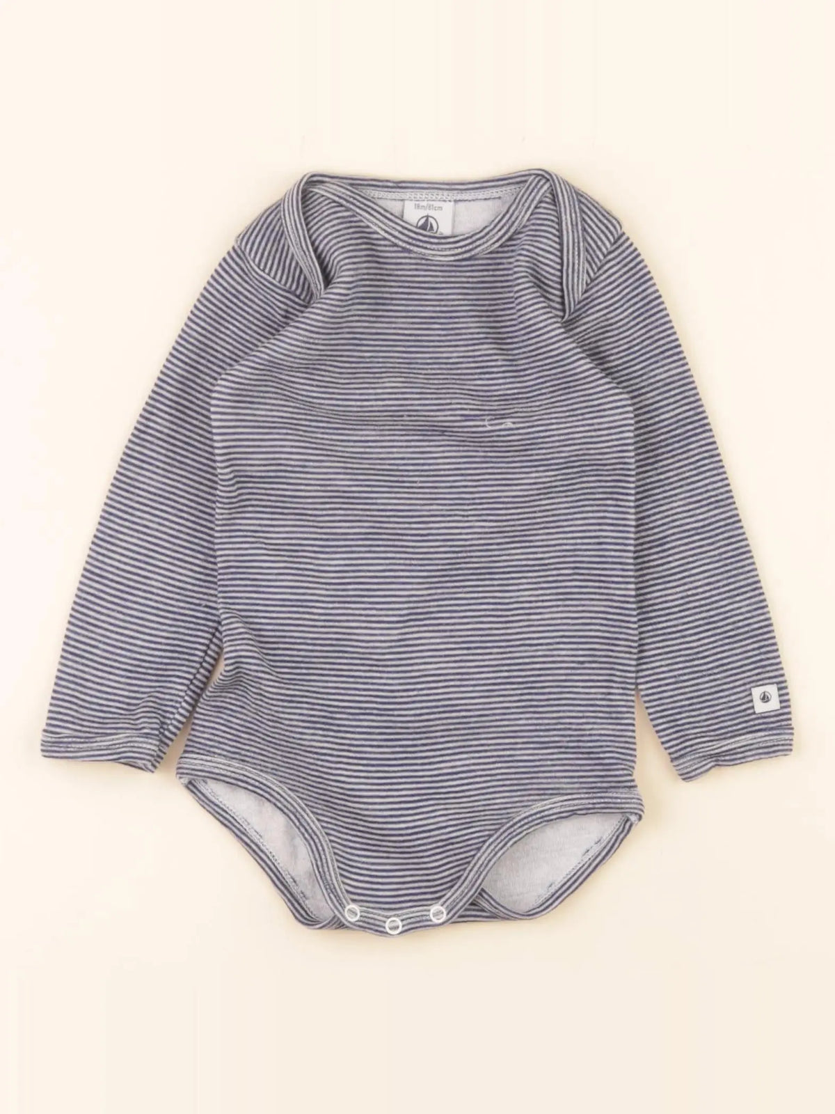 Petit Bateau - body bleu - 18 mois