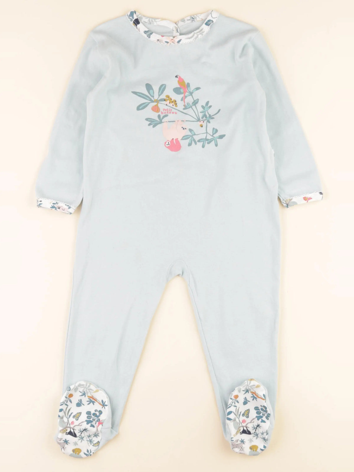 Petit Bateau - pyjama coton bleu - 24 mois