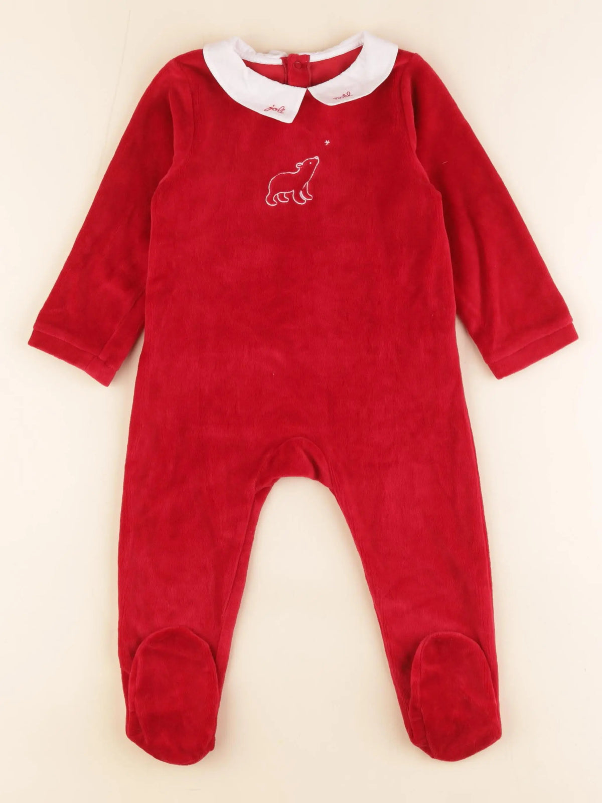 Jacadi - pyjama velours rouge - 18 mois