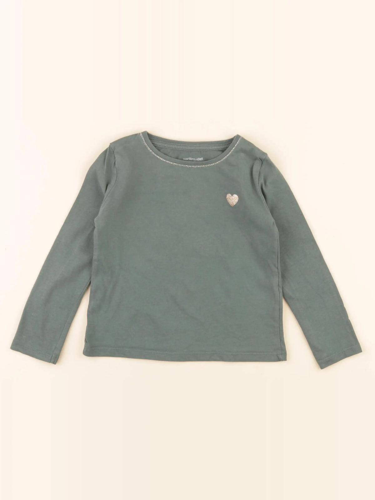 Vertbaudet - tee-shirt vert, or - 3 ans