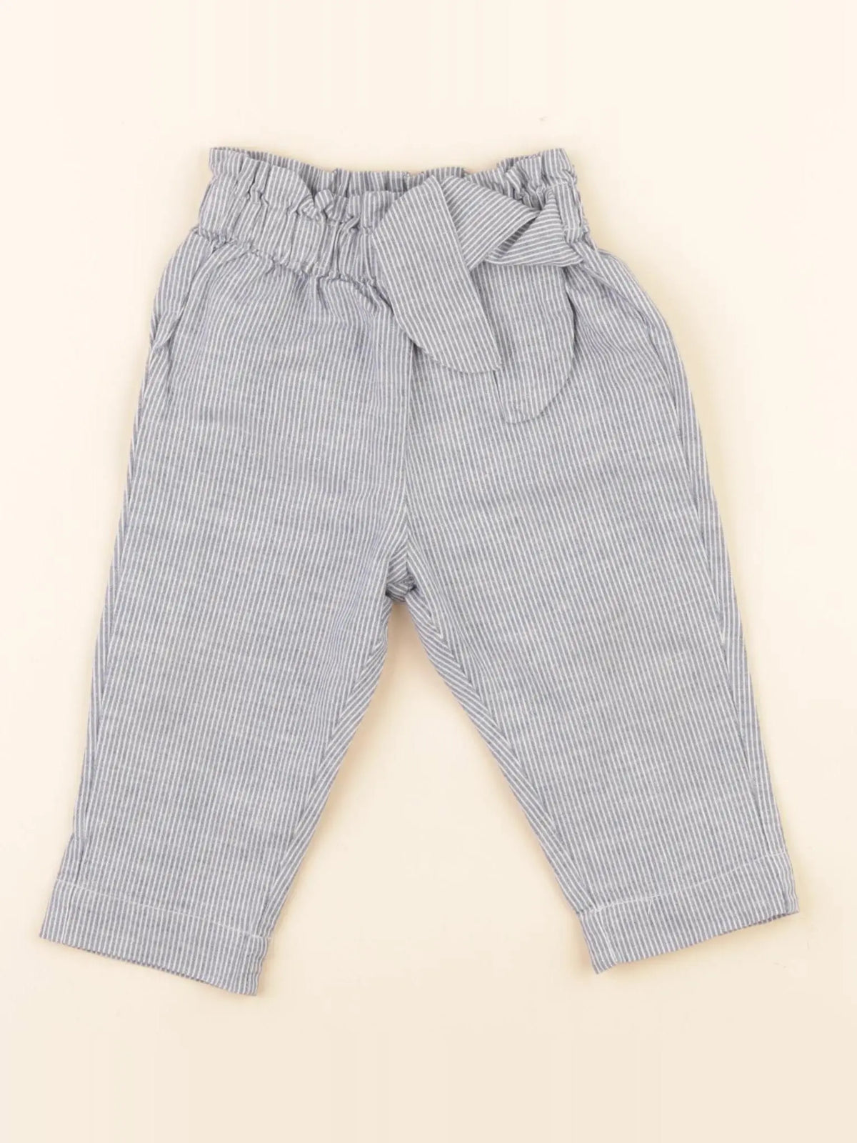 Vertbaudet - pantalon bleu - 9 mois