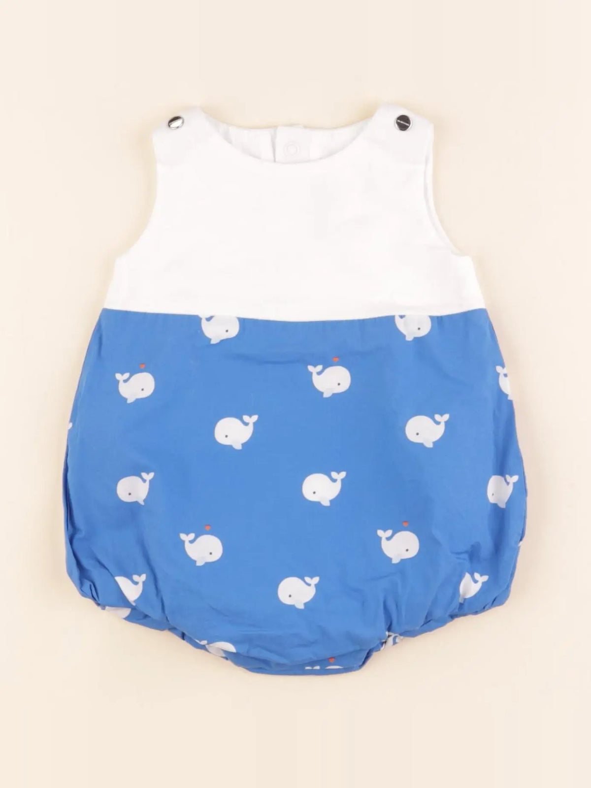 Jacadi - combinaison blanc, bleu - 3 mois