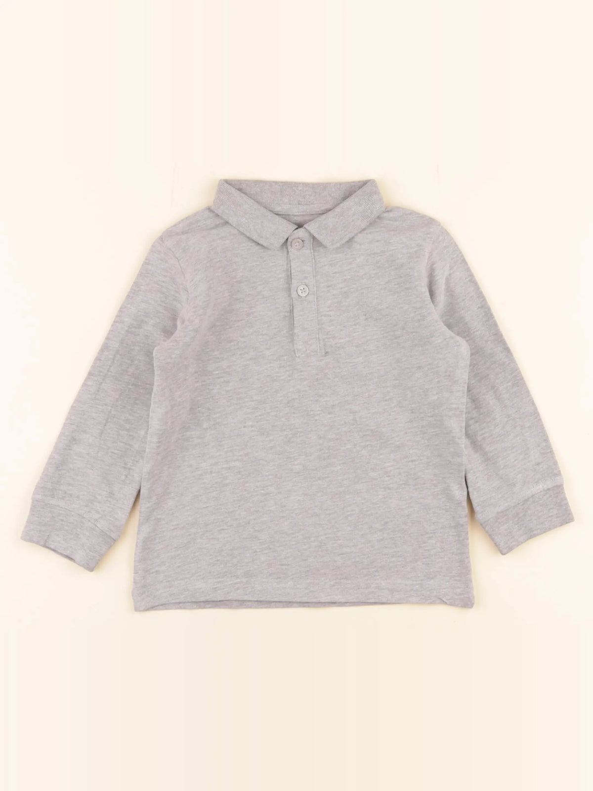 Vertbaudet - polo gris - 4 ans