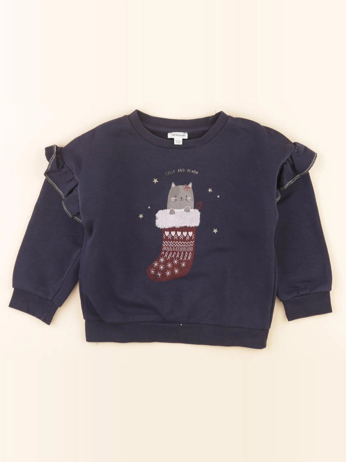 Vertbaudet - sweat bleu - 5 ans