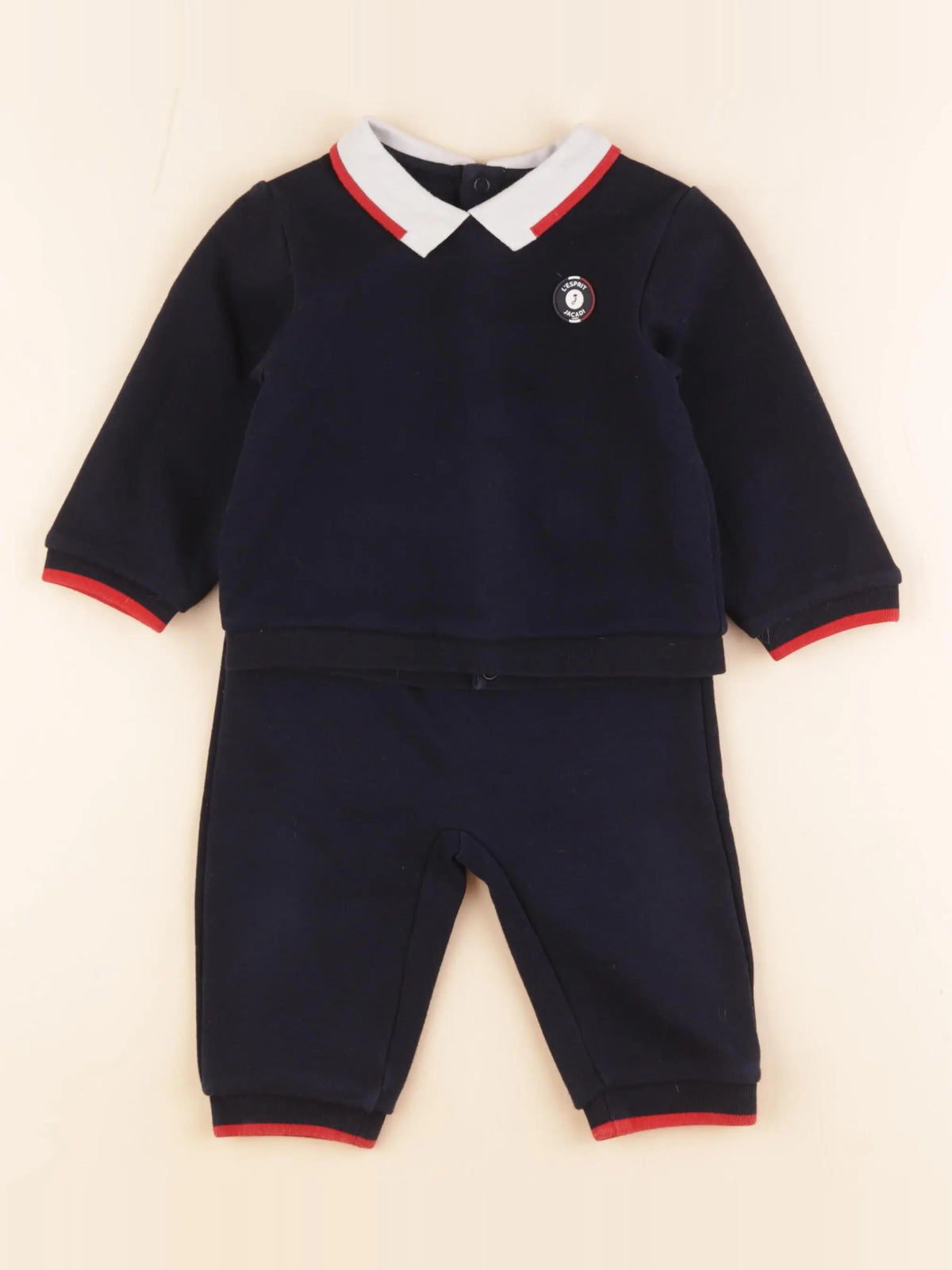 Jacadi - ensemble bleu - 12 mois