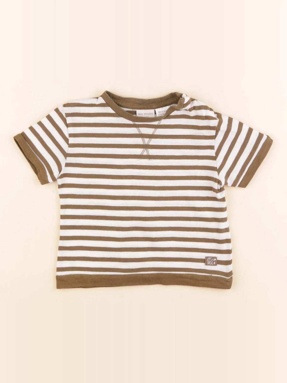 Zara - tee-shirt vert - 3/6 mois