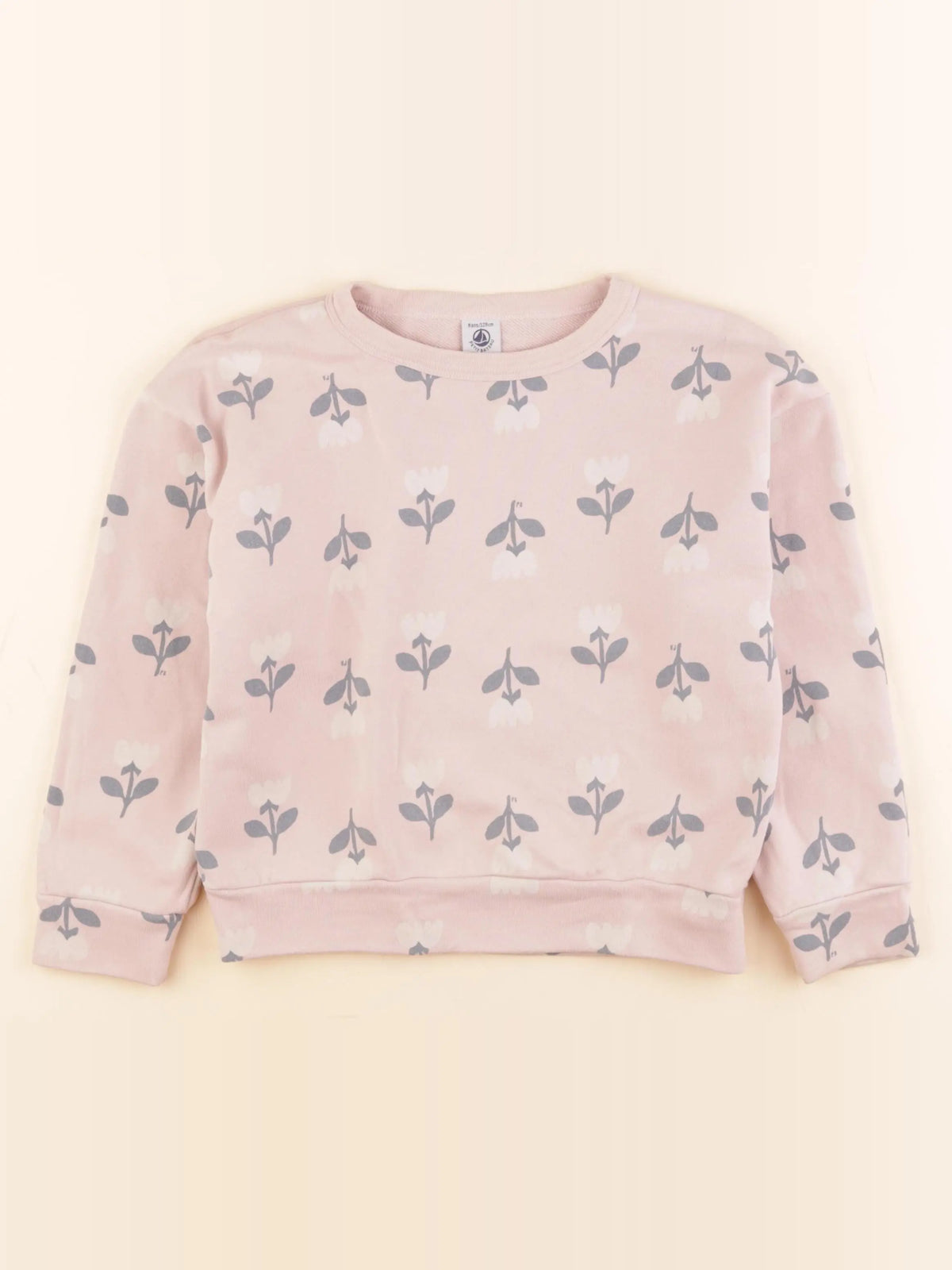 Petit Bateau - sweat rose - 8 ans