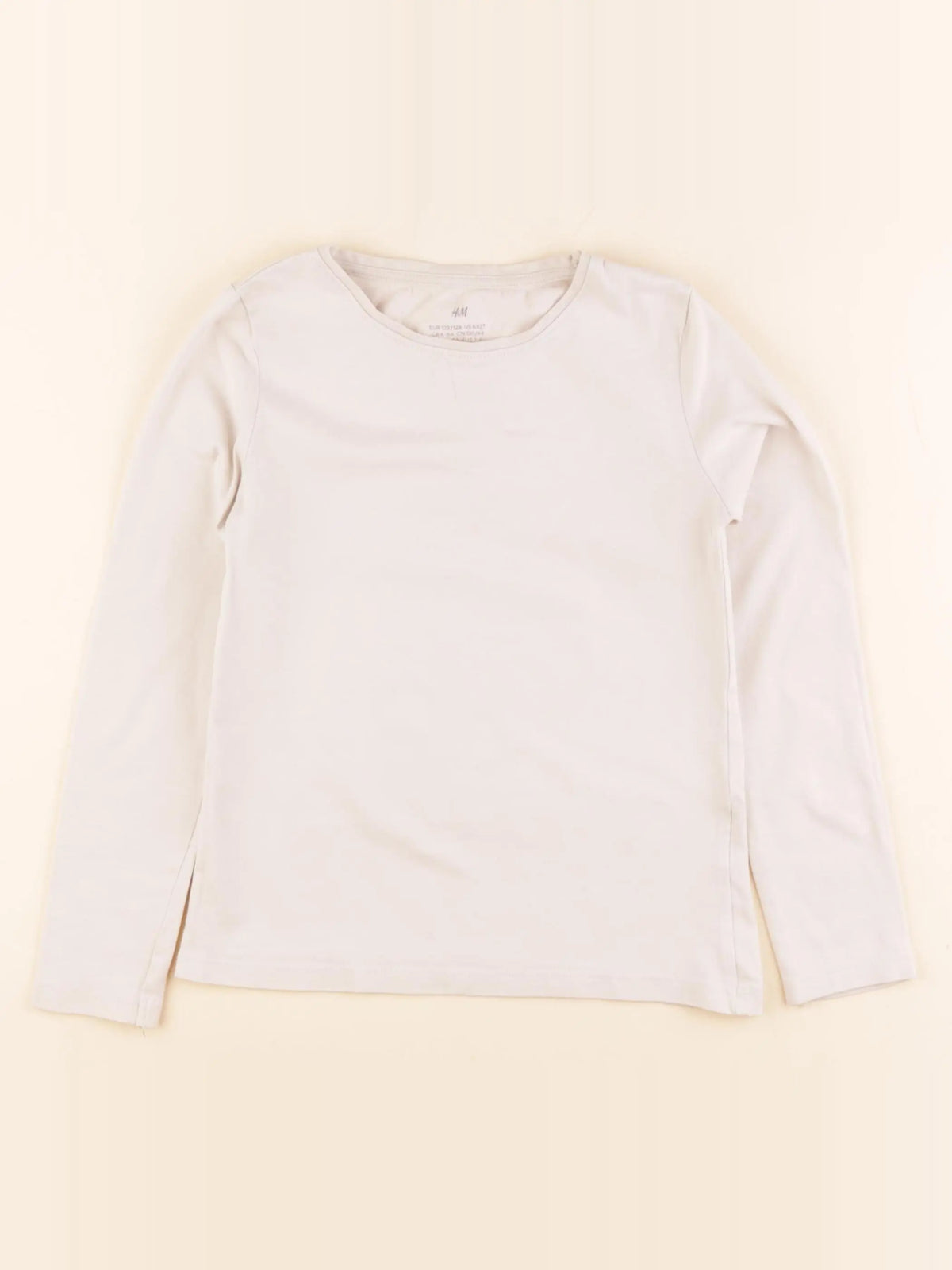 H&M - tee-shirt beige - 6/8 ans