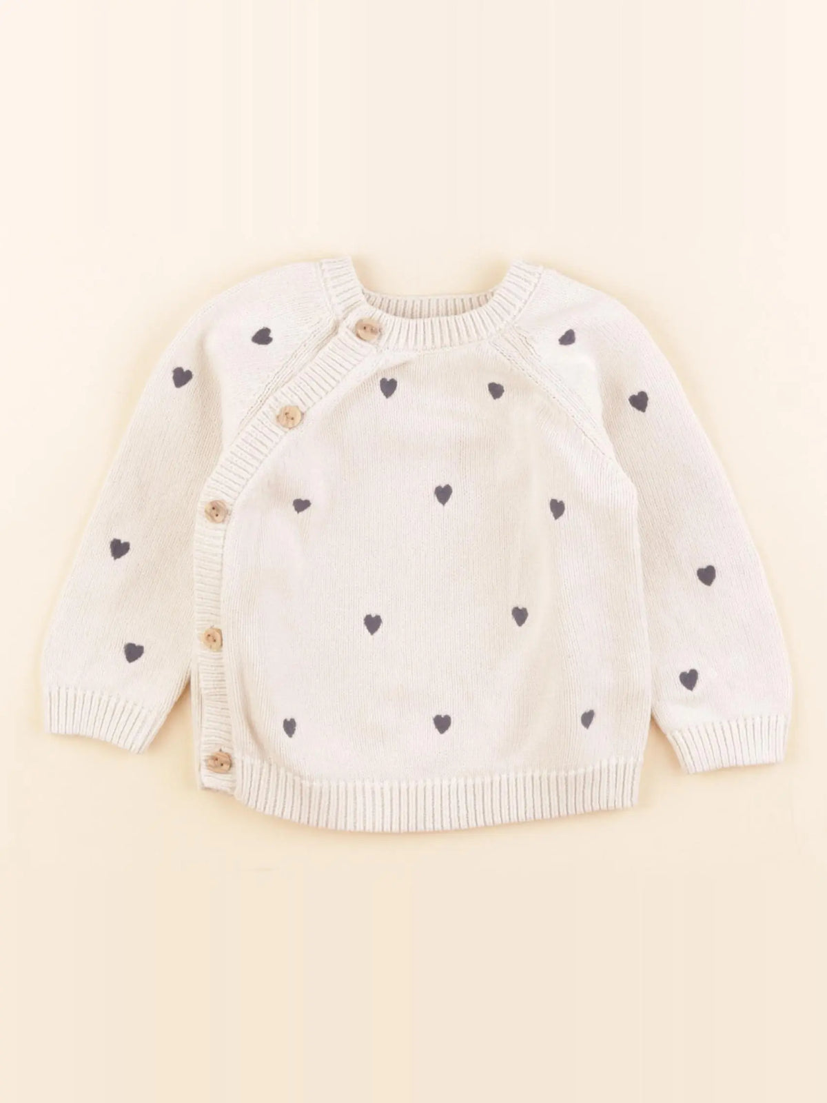 Vertbaudet - pull beige - 9 mois