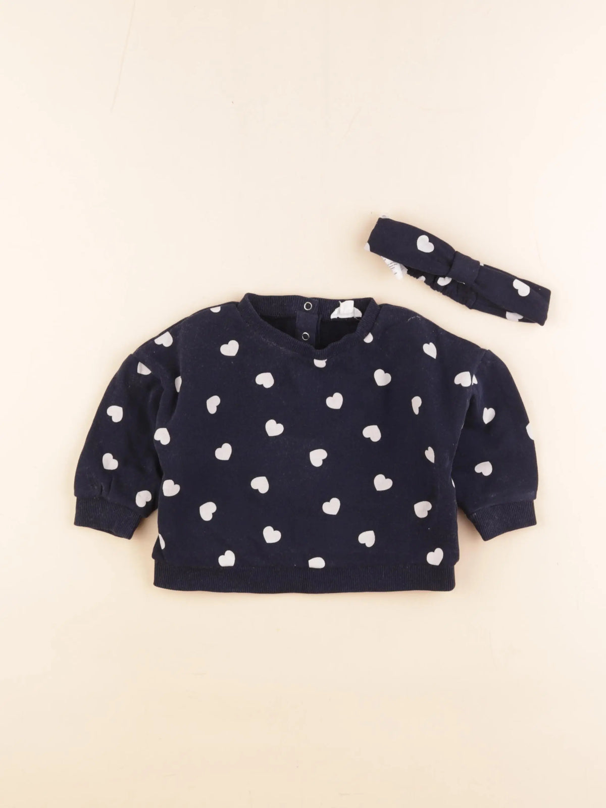 Vertbaudet - sweat bleu - 12 mois