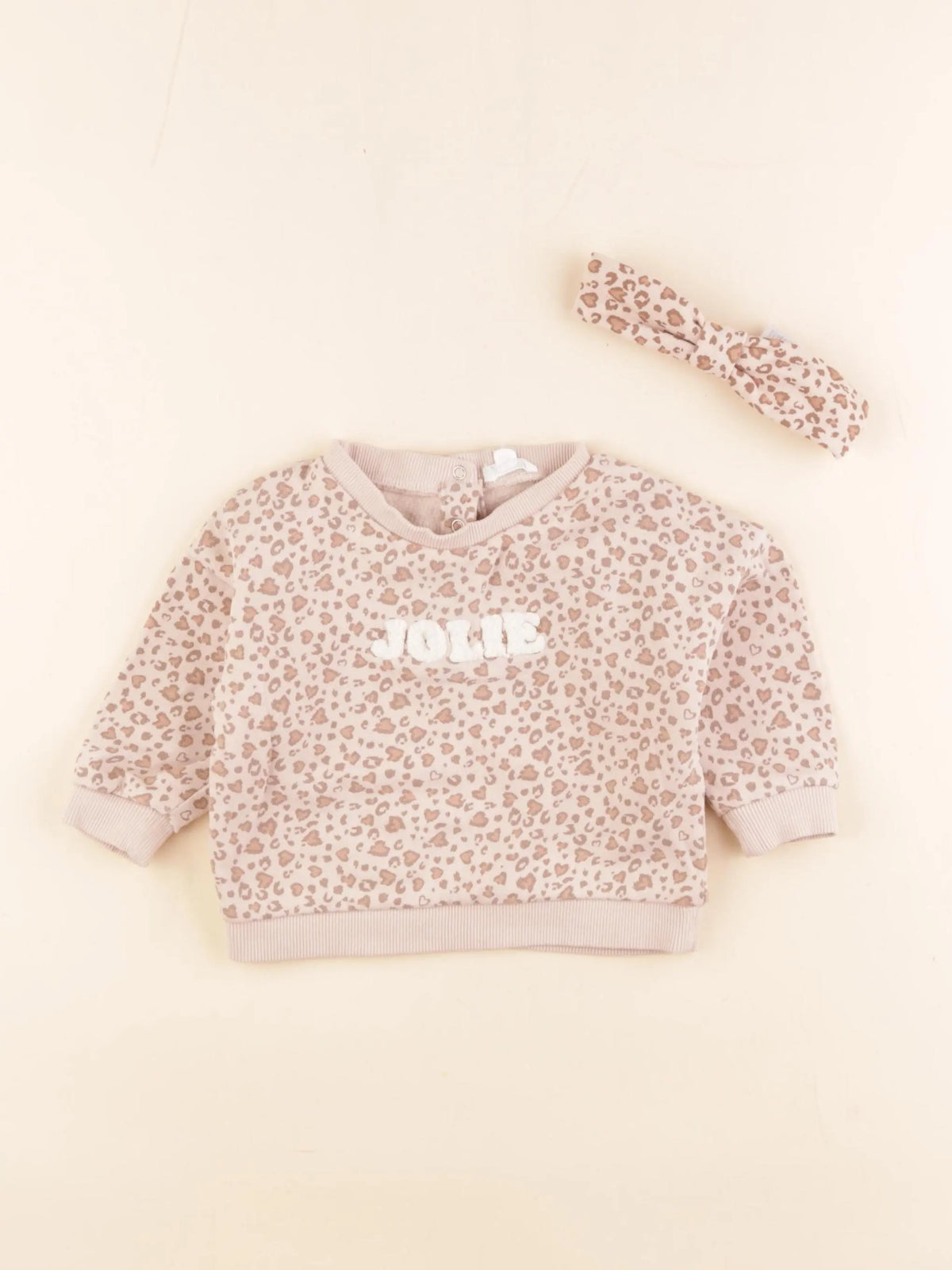 Vertbaudet - sweat rose - 12 mois