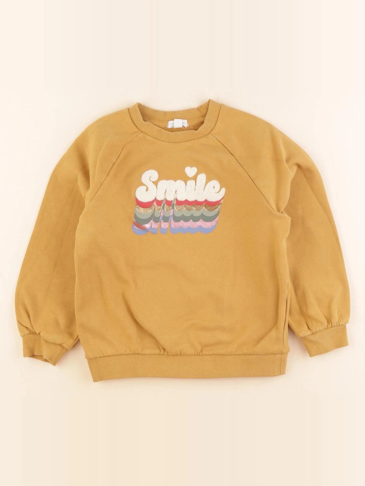 Vertbaudet - sweat jaune - 8 ans
