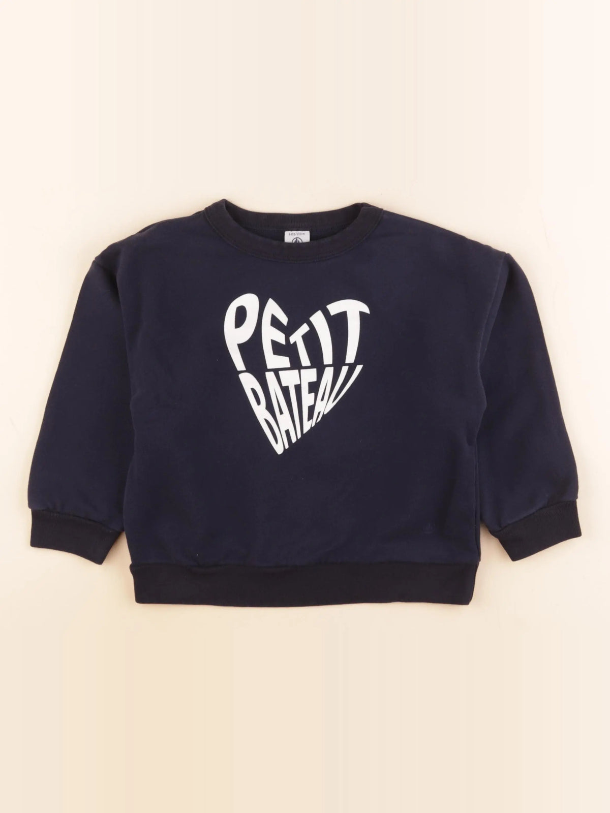Petit Bateau - sweat bleu - 6 ans