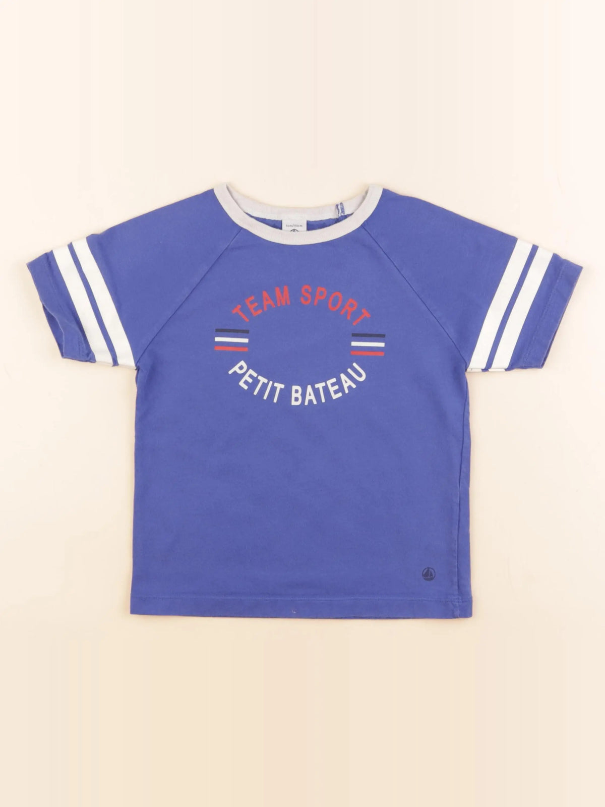 Petit Bateau - tee-shirt bleu - 6 ans