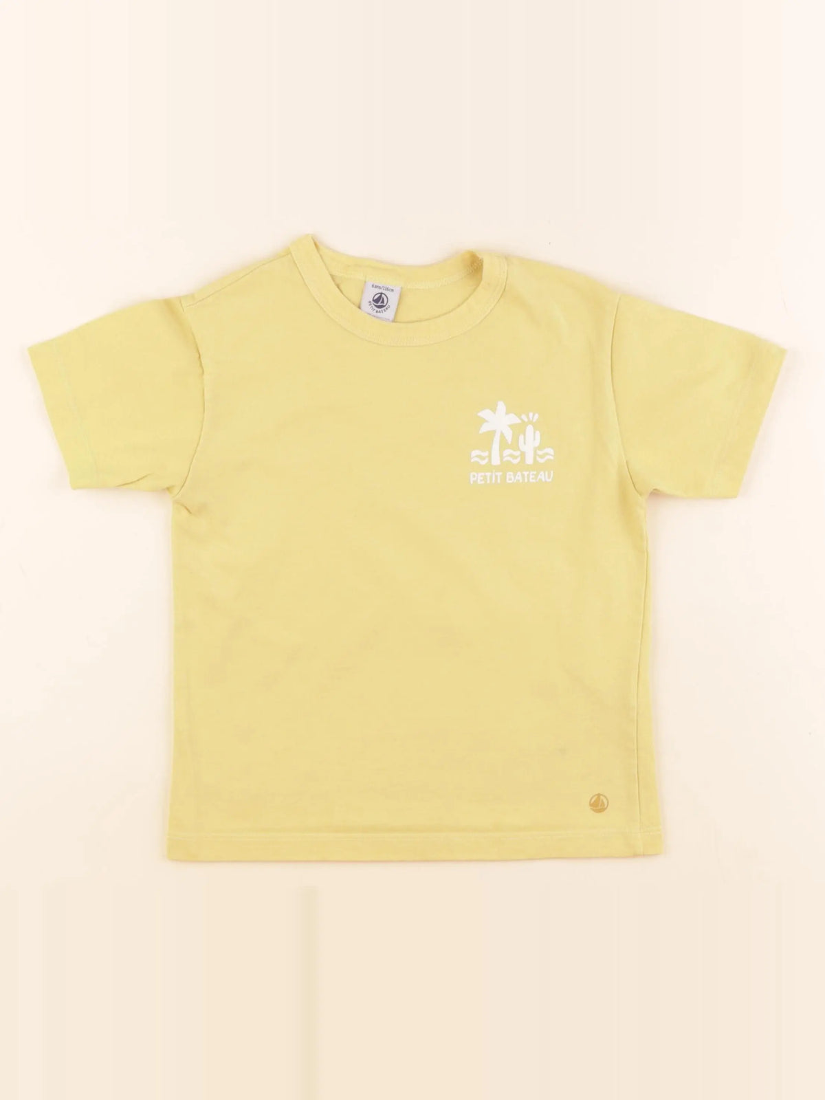 Petit Bateau - tee-shirt imprimé au dos jaune - 6 ans