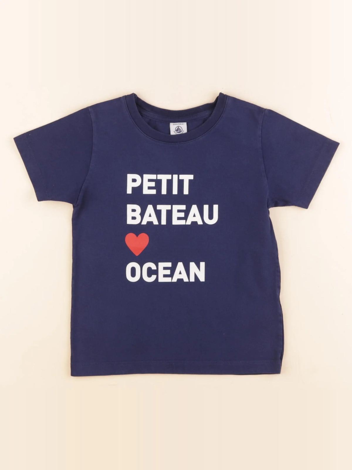 Petit Bateau - tee-shirt bleu - 6 ans