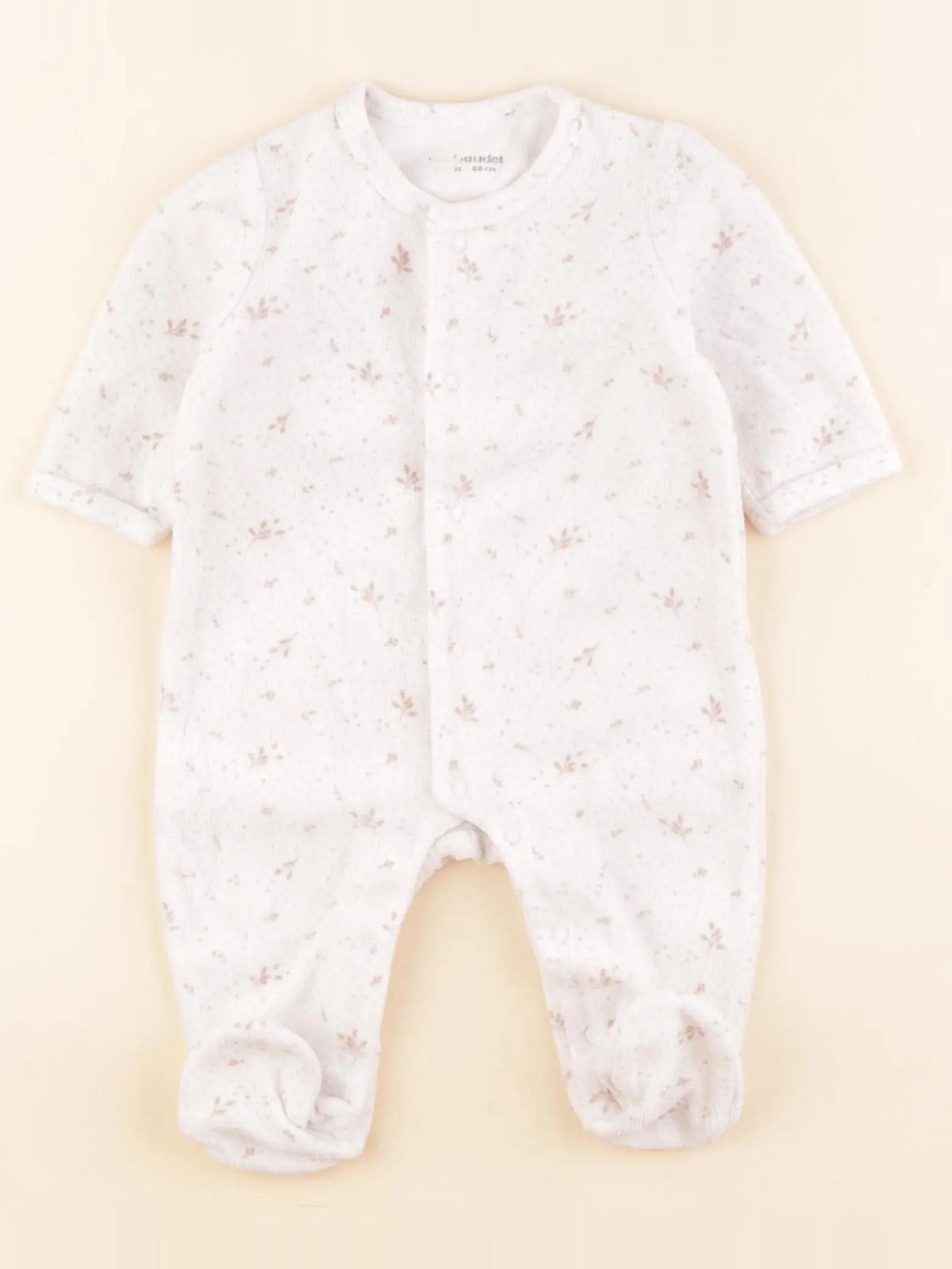 Vertbaudet - pyjama velours rose - 3 mois